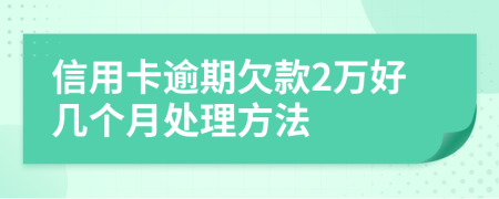 信用卡逾期欠款2万好几个月处理方法