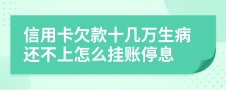 信用卡欠款十几万生病还不上怎么挂账停息