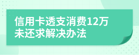 信用卡透支消费12万未还求解决办法