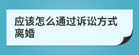 应该怎么通过诉讼方式离婚