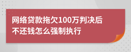 网络贷款拖欠100万判决后不还钱怎么强制执行