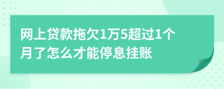 网上贷款拖欠1万5超过1个月了怎么才能停息挂账
