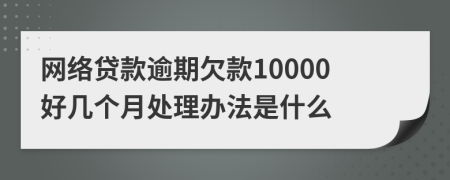 网络贷款逾期欠款10000好几个月处理办法是什么