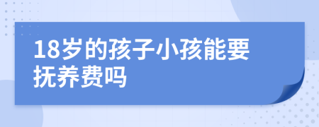 18岁的孩子小孩能要抚养费吗