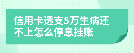 信用卡透支5万生病还不上怎么停息挂账