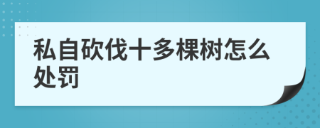 私自砍伐十多棵树怎么处罚