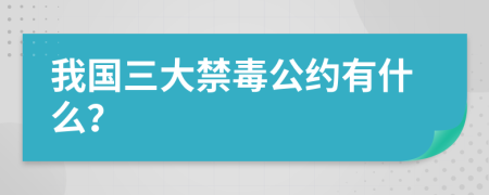 我国三大禁毒公约有什么？