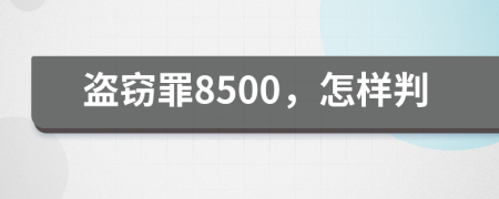 盗窃罪8500，怎样判