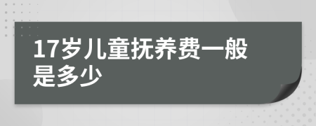 17岁儿童抚养费一般是多少