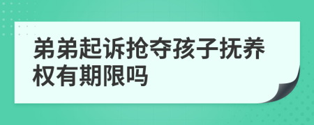 弟弟起诉抢夺孩子抚养权有期限吗