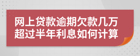 网上贷款逾期欠款几万超过半年利息如何计算