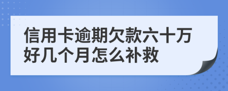 信用卡逾期欠款六十万好几个月怎么补救