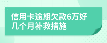 信用卡逾期欠款6万好几个月补救措施