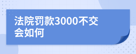 法院罚款3000不交会如何