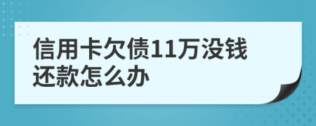 信用卡欠债11万没钱还款怎么办