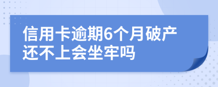 信用卡逾期6个月破产还不上会坐牢吗