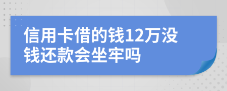 信用卡借的钱12万没钱还款会坐牢吗