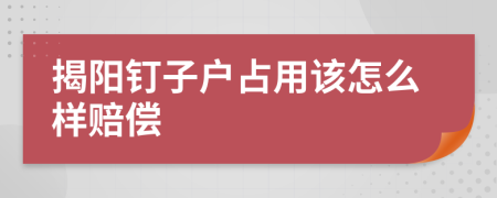 揭阳钉子户占用该怎么样赔偿