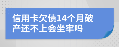 信用卡欠债14个月破产还不上会坐牢吗