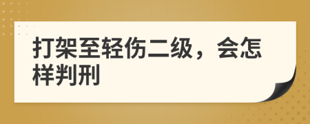 打架至轻伤二级，会怎样判刑