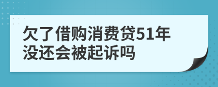 欠了借购消费贷51年没还会被起诉吗