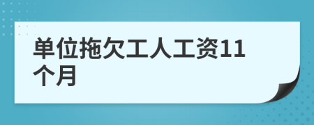 单位拖欠工人工资11个月