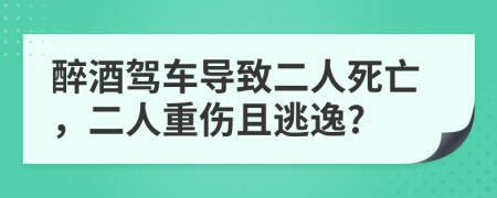 醉酒驾车导致二人死亡，二人重伤且逃逸?