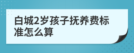 白城2岁孩子抚养费标准怎么算