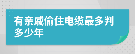 有亲戚偷住电缆最多判多少年