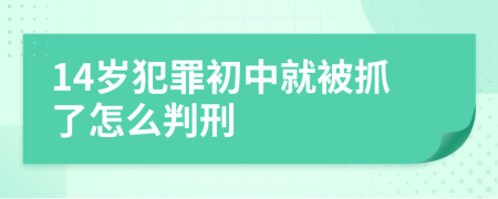 14岁犯罪初中就被抓了怎么判刑