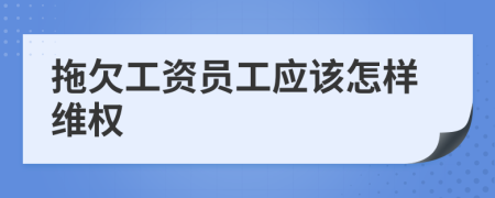 拖欠工资员工应该怎样维权