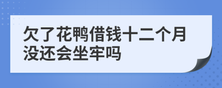 欠了花鸭借钱十二个月没还会坐牢吗