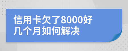 信用卡欠了8000好几个月如何解决