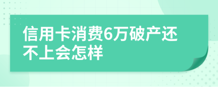 信用卡消费6万破产还不上会怎样