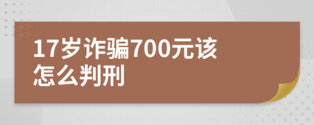 17岁诈骗700元该怎么判刑