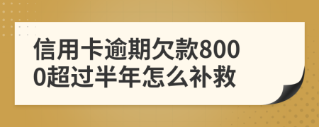 信用卡逾期欠款8000超过半年怎么补救