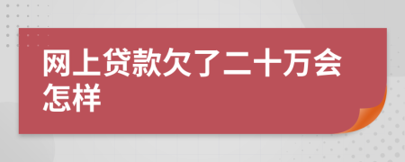 网上贷款欠了二十万会怎样