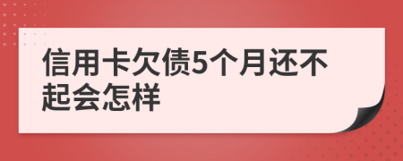 信用卡欠债5个月还不起会怎样