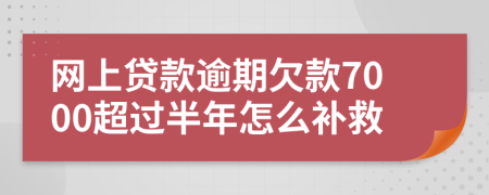 网上贷款逾期欠款7000超过半年怎么补救