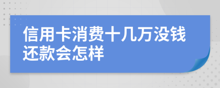 信用卡消费十几万没钱还款会怎样