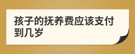 孩子的抚养费应该支付到几岁