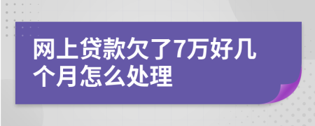 网上贷款欠了7万好几个月怎么处理