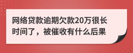 网络贷款逾期欠款20万很长时间了，被催收有什么后果