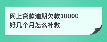 网上贷款逾期欠款10000好几个月怎么补救