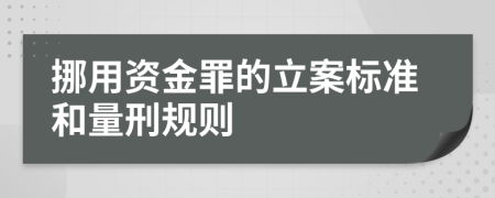 挪用资金罪的立案标准和量刑规则