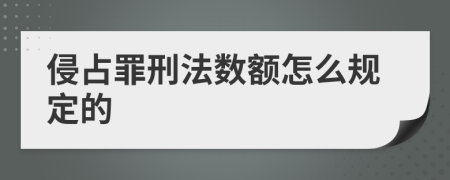 侵占罪刑法数额怎么规定的