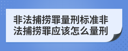 非法捕捞罪量刑标准非法捕捞罪应该怎么量刑