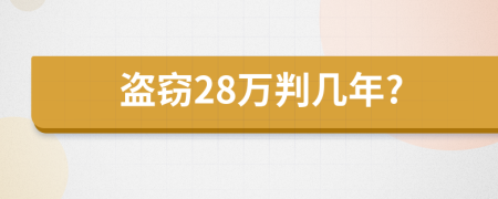 盗窃28万判几年?