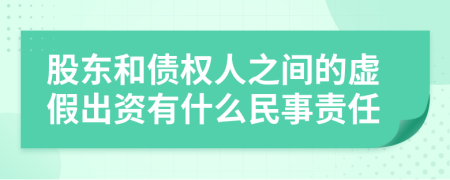 股东和债权人之间的虚假出资有什么民事责任