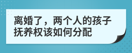 离婚了，两个人的孩子抚养权该如何分配